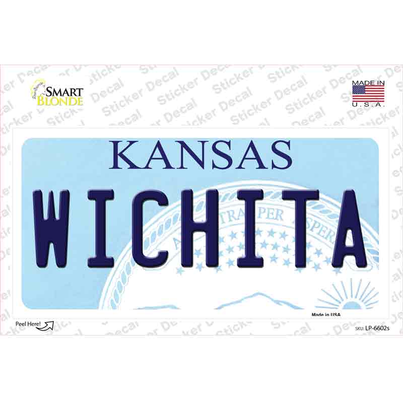 LP-6602s-M Wichita Kansas Novelty Sticker Decal - Medium