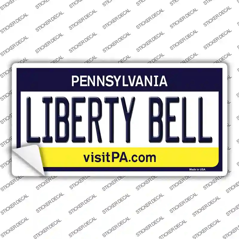 LP-6050s-S Liberty Bell Pennsylvania State Novelty Sticker Decal - Small
