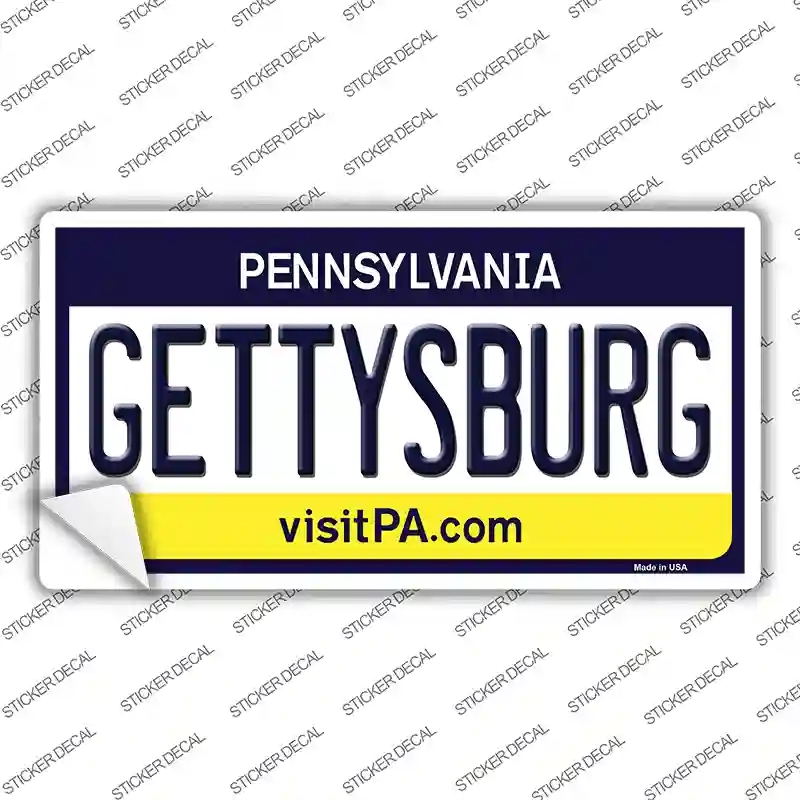 LP-6051s-L Gettysburg Pennsylvania State Novelty Sticker Decal - Large