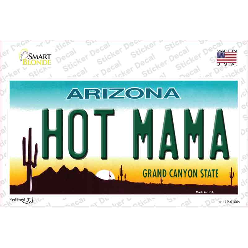 LP-6100s-M Arizona Hot Mama Novelty Sticker Decal - Medium
