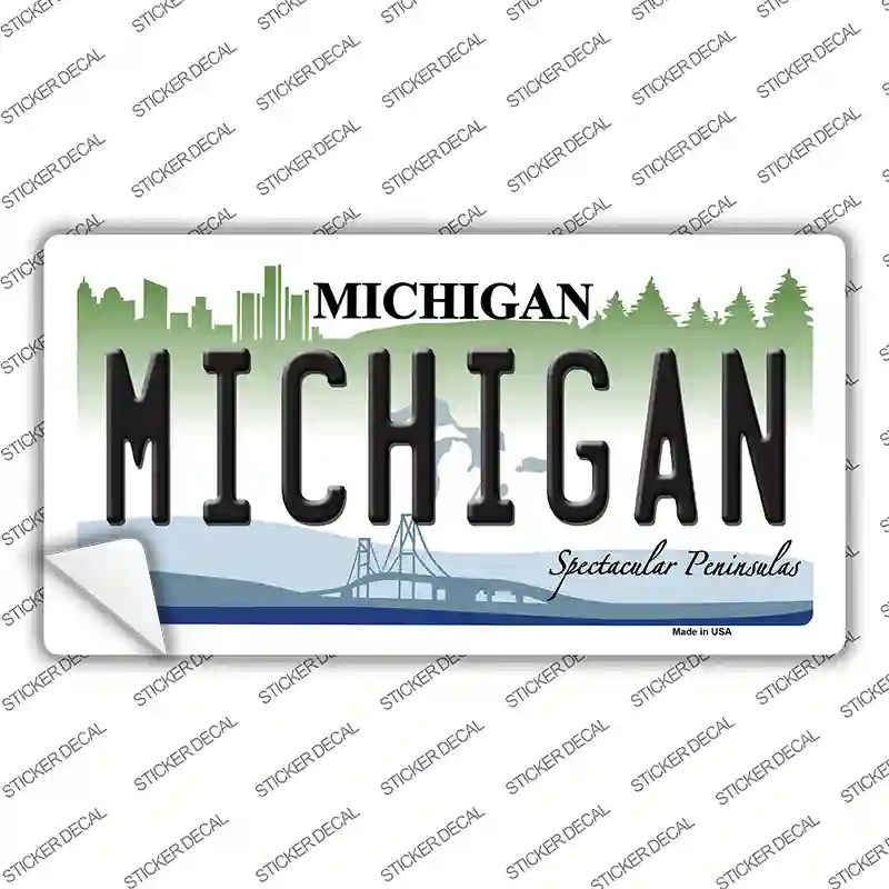LP-6105s-S Michigan Novelty Sticker Decal - Small