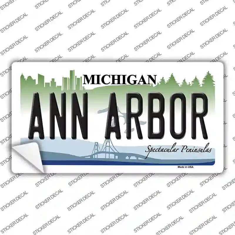 LP-6110s-XL Ann Arbor Michigan Novelty Sticker Decal - Extra Large