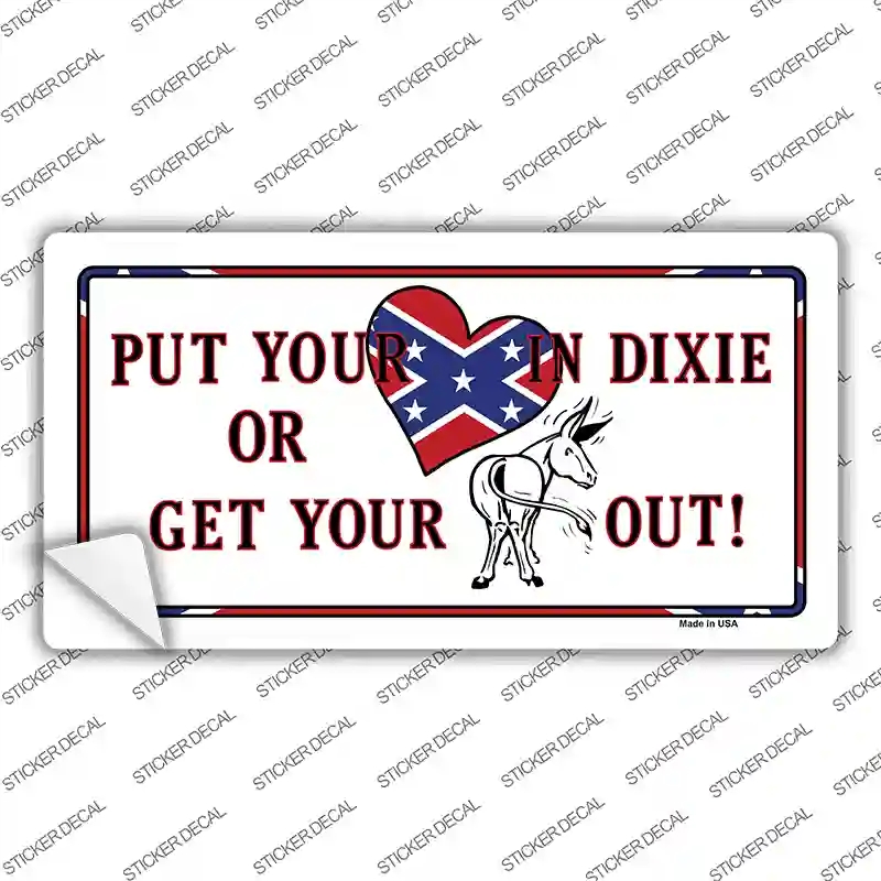 LP-158s-S Heart in Dixie Novelty Sticker Decal - Small