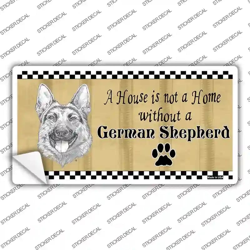 LP-1703s-S Pencil Sketch German Shepherd Novelty Sticker Decal - Small