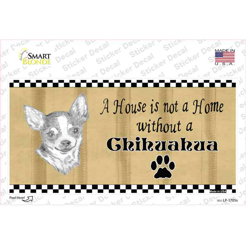 LP-1705s-M Pencil Sketch Chihuahua Novelty Sticker Decal - Medium