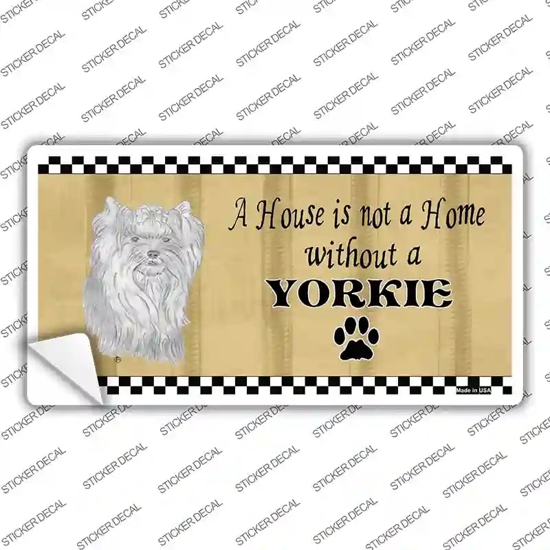 LP-1706s-S Pencil Sketch Yorkie Novelty Sticker Decal - Small
