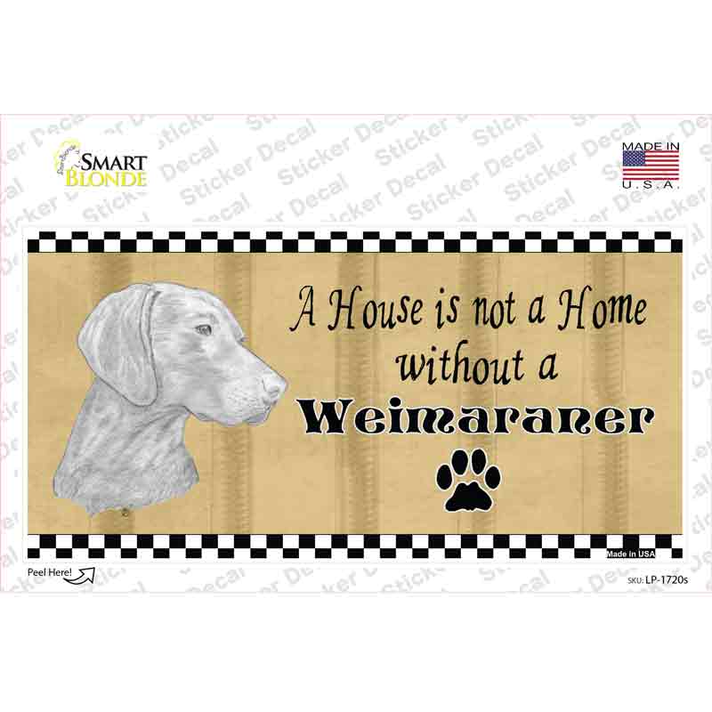 LP-1720s-M Pencil Sketch Weimaraner Novelty Sticker Decal - Medium