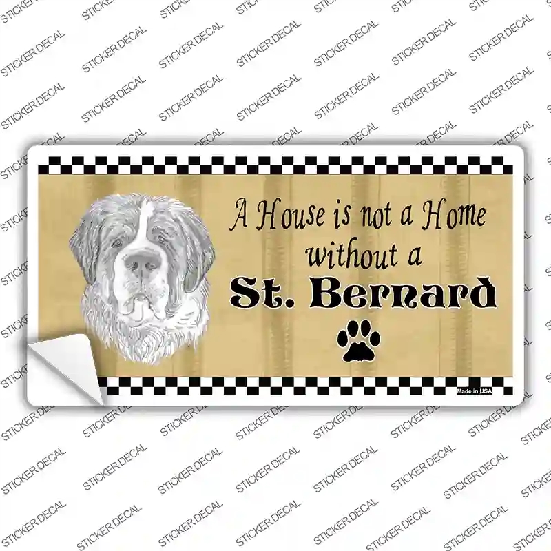 LP-1723s-L Pencil Sketch Saint Bernard Novelty Sticker Decal - Large