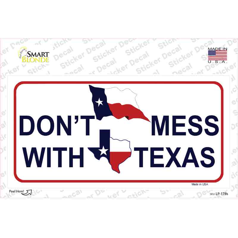 LP-178s-M Dont Mess with Texas Novelty Sticker Decal - Medium