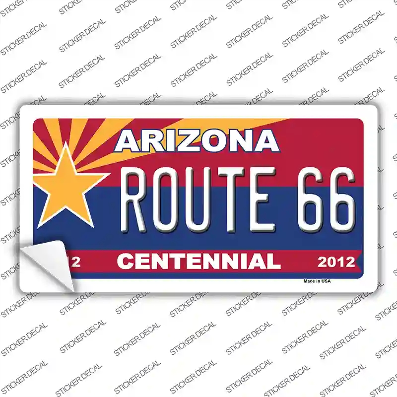 LP-1800s-L Arizona Centennial Route 66 Novelty Sticker Decal - Large