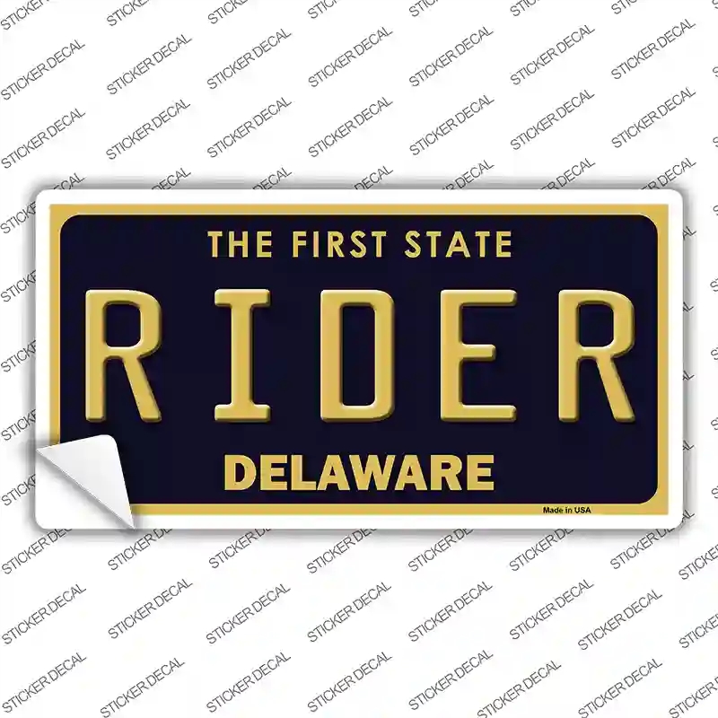 LP-6723s-L Rider Delaware Novelty Sticker Decal - Large