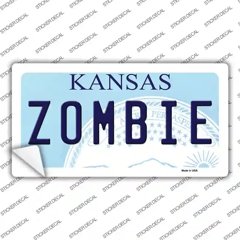 LP-6748s-XL Zombie Kansas Novelty Sticker Decal - Extra Large