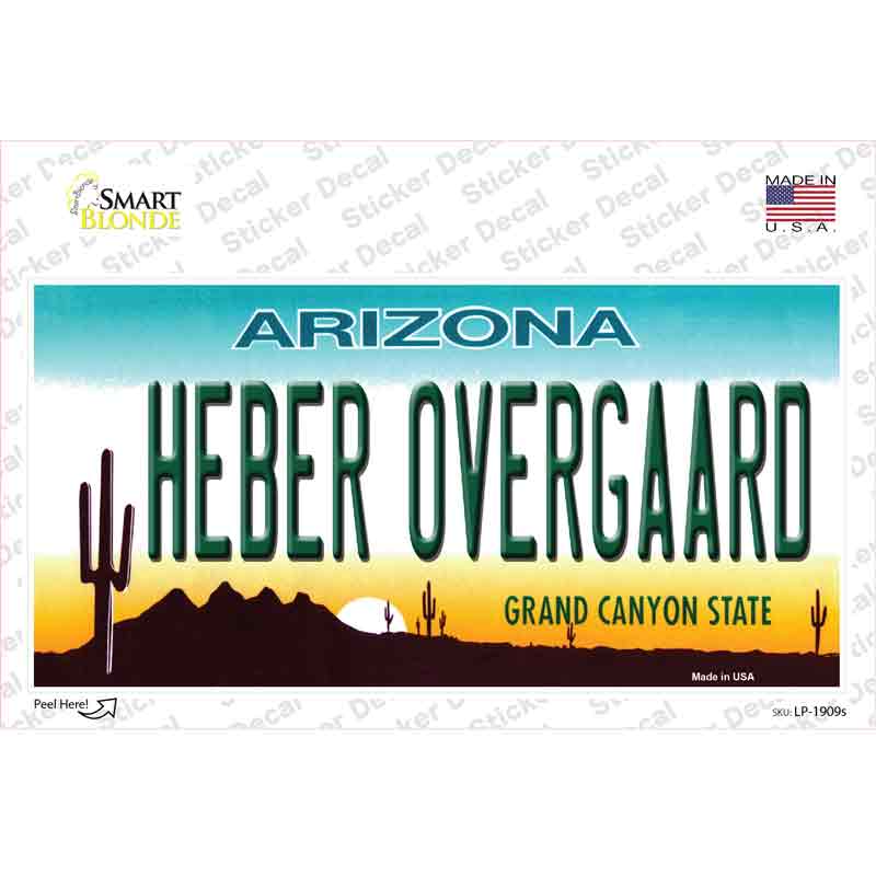 LP-1909s-M Heber Overgaard Arizona Novelty Sticker Decal - Medium