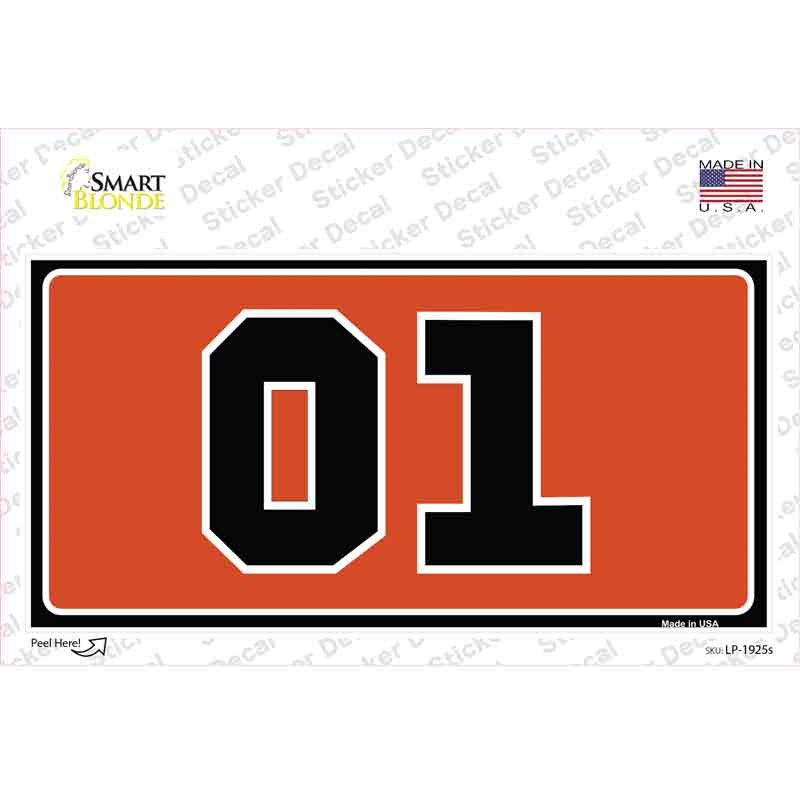 LP-1925s-M Dukes of Hazard 01 Novelty Sticker Decal - Medium