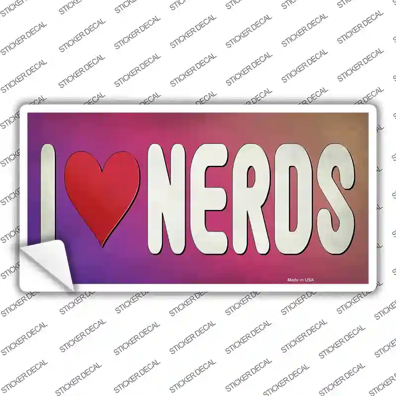 LP-13744s-S I Love Nerds Novelty Sticker Decal - Small