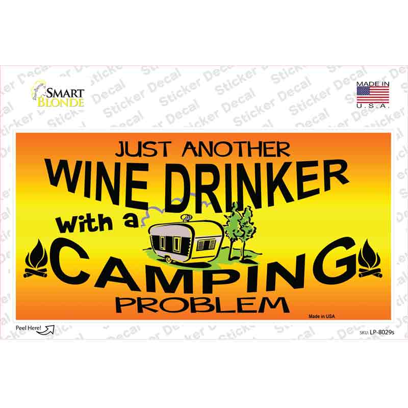 LP-8029s-M Just Another Wine Drinker Novelty Sticker Decal - Medium
