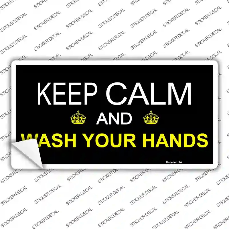 LP-13592s-XL Keep Calm Wash Your Hands Novelty Sticker Decal - Extra Large