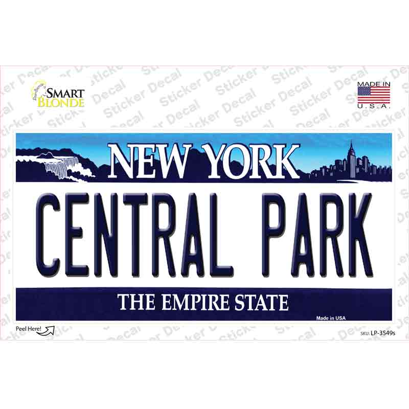 LP-3549s-M Central Park   York Background Novelty Sticker Decal - Medium