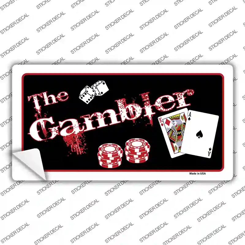 LP-354s-S Gambler Novelty Sticker Decal - Small