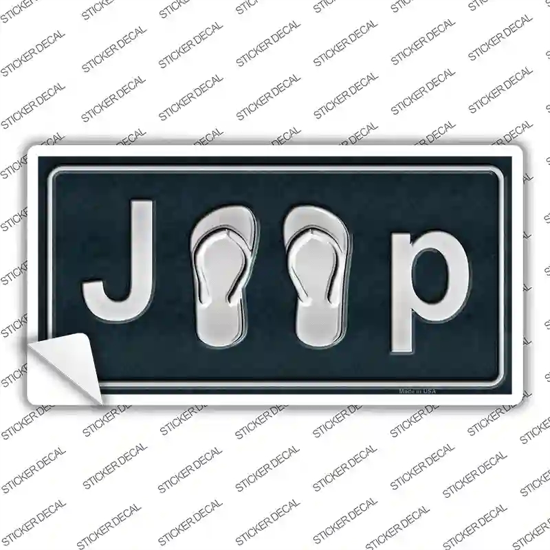 LP-13609s-XL J-P Flipflop Novelty Sticker Decal - Extra Large