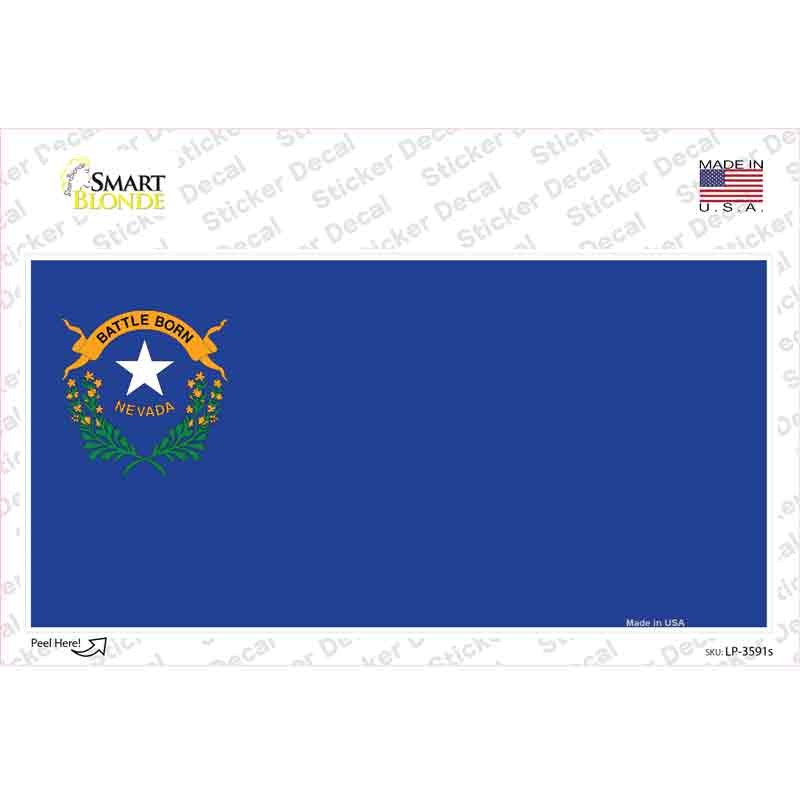 LP-3591s-M Nevada State Flag Novelty Sticker Decal - Medium