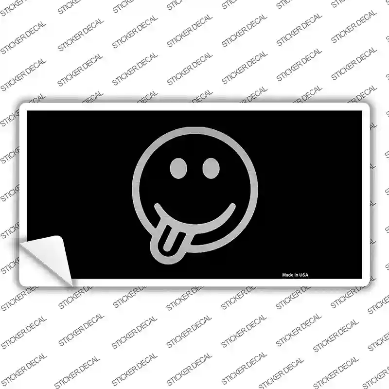 LP-13622s-XL Tongue Out Black Novelty Sticker Decal - Extra Large