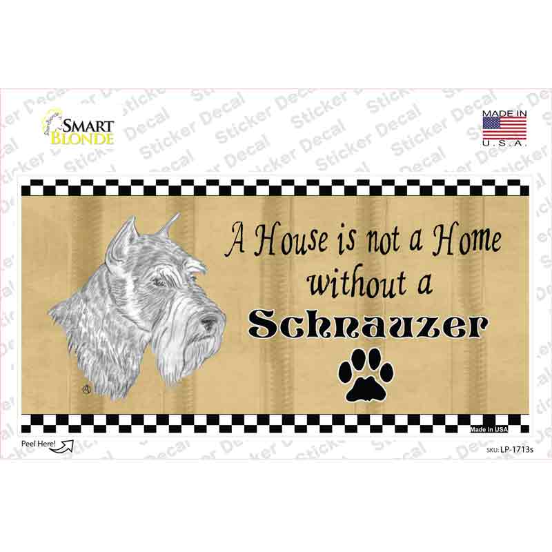 LP-1713s-M Pencil Sketch Schnauzer Novelty Sticker Decal - Medium