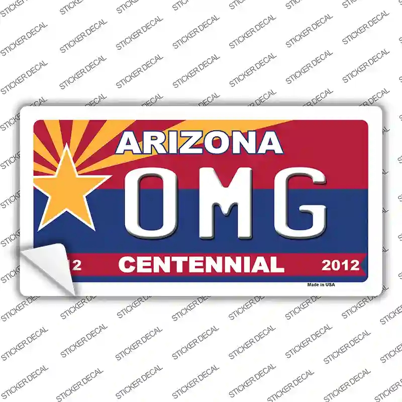 LP-1806s-S Arizona Centennial OMG Novelty Sticker Decal - Small