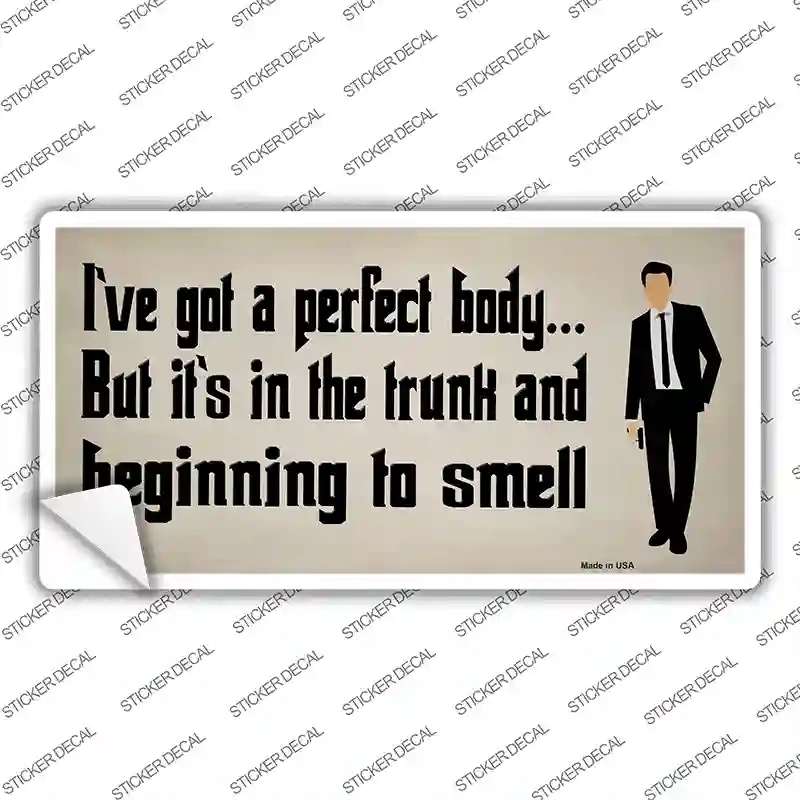 LP-13681s-S Body in the Trunk Novelty Sticker Decal - Small