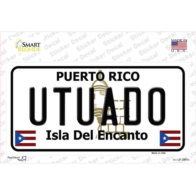 LP-2881s-M Utuado Puerto Rico Novelty Sticker Decal - Medium