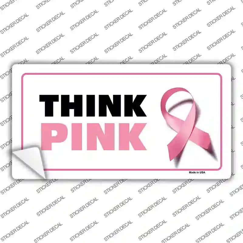 LP-2895s-L Think Pink Novelty Sticker Decal - Large