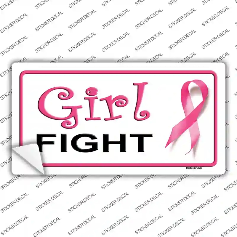 LP-2896s-L Girl Fight Novelty Sticker Decal - Large