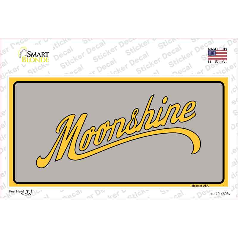LP-4608s-M Moonshine Novelty Sticker Decal - Medium