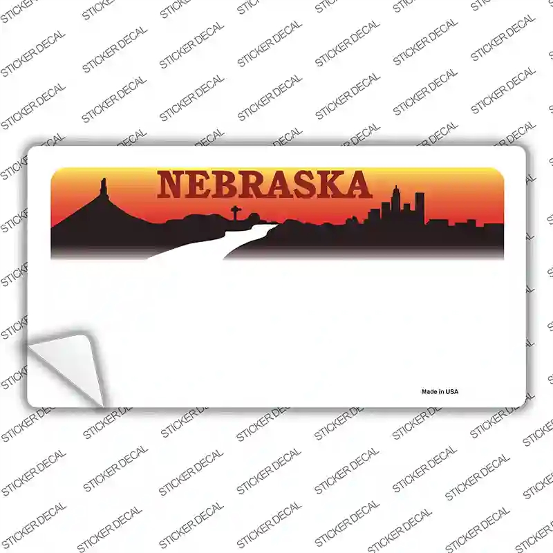 LP-4610s-XL Nebraska State Background Novelty Sticker Decal - Extra Large