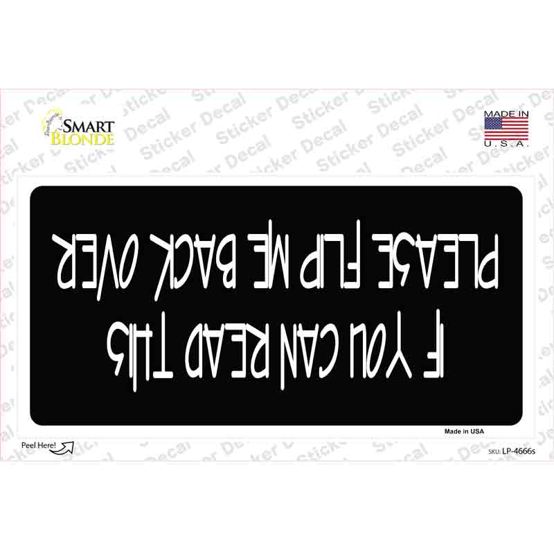 LP-4666s-M Flip Me Over Novelty Sticker Decal - Medium