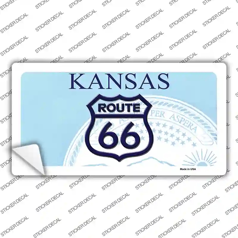 LP-2105s-XL Route 66 Shield Kansas Novelty Sticker Decal - Extra Large