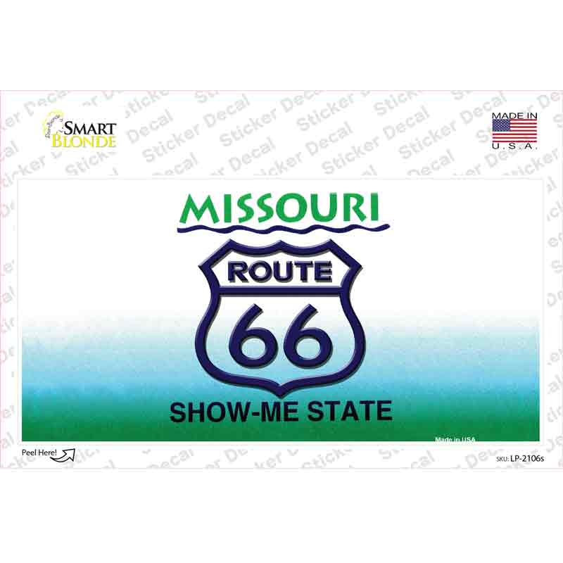 LP-2106s-M Route 66 Shield Missouri Novelty Sticker Decal - Medium