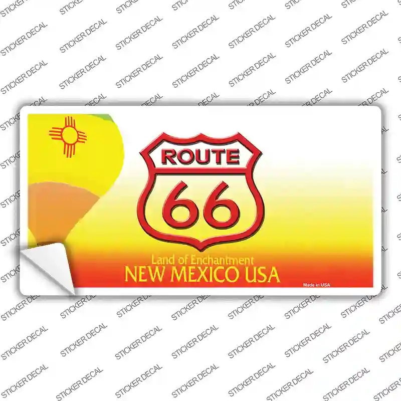 LP-2107s-S Route 66 Shield   Mexico Novelty Sticker Decal - Small