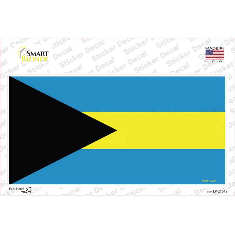 LP-2151s-M Bahamas Flag Novelty Sticker Decal - Medium