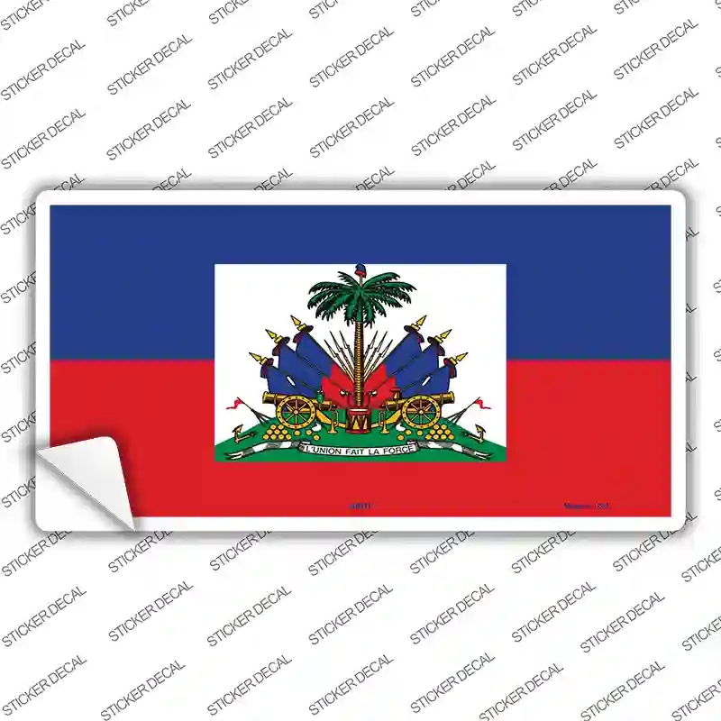 LP-2156s-L Haiti Flag Novelty Sticker Decal - Large