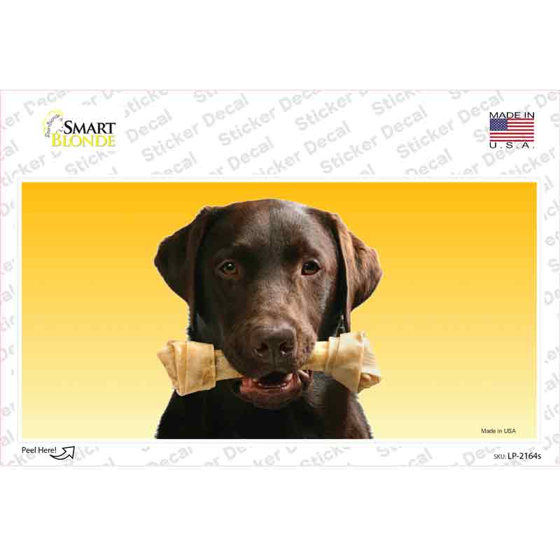 LP-2164s-M Chocolate Labrador Retriever Dog Novelty Sticker Decal - Medium