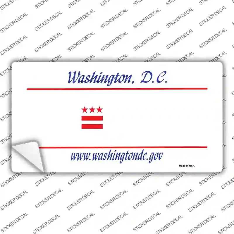 LP-2222s-L Washington DC State Blank Novelty Sticker Decal - Large