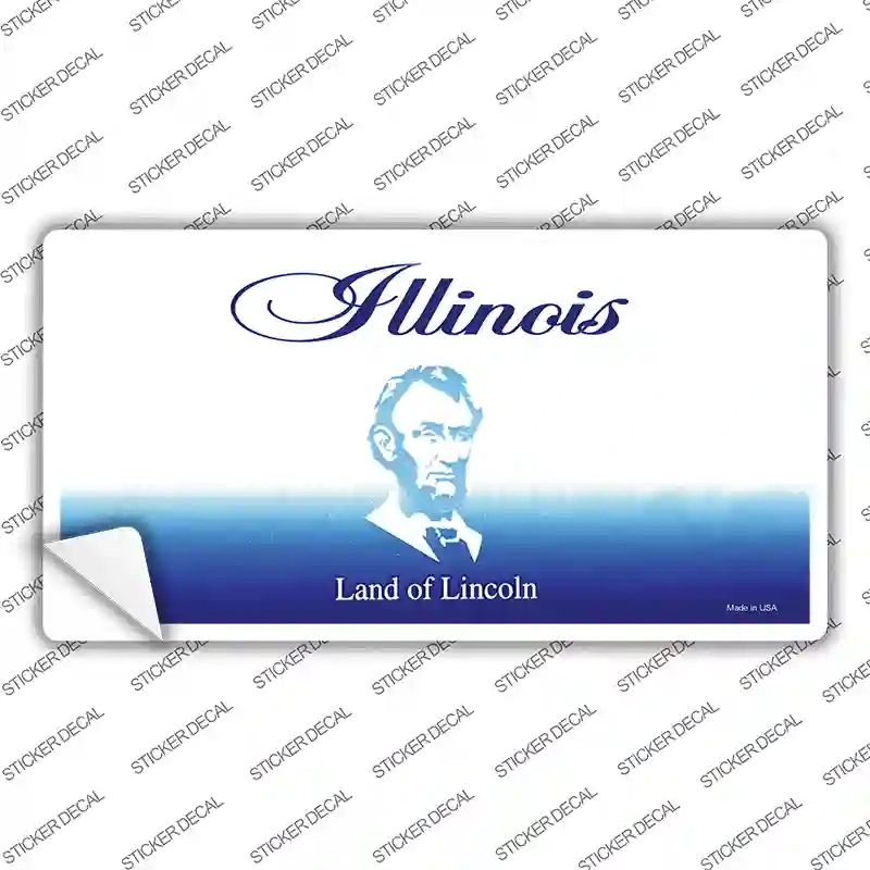 LP-2228s-S Illinois State Blank Novelty Sticker Decal - Small