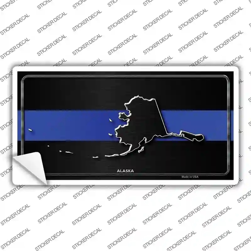 LP-8884s-L Alaska Thin Blue Line Novelty Sticker Decal - Large
