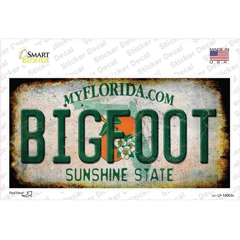 LP-14003s-M Bigfoot Florida Novelty Sticker Decal - Medium
