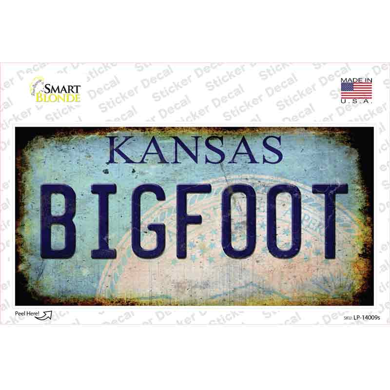 LP-14009s-M Bigfoot Kansas Novelty Sticker Decal - Medium