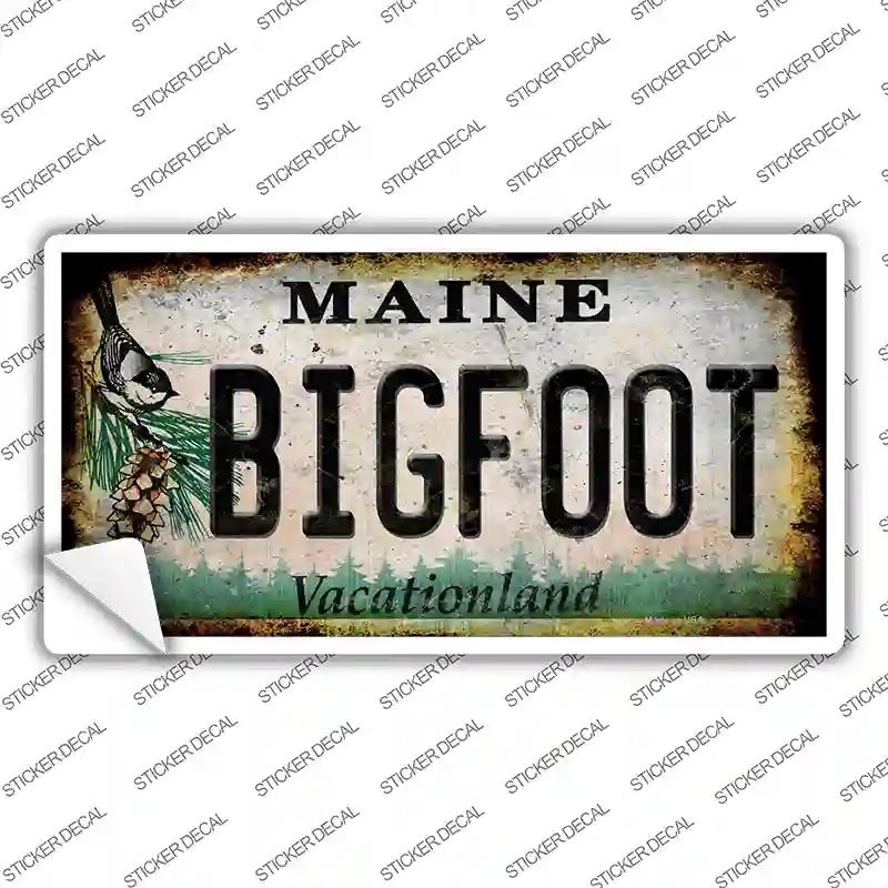 LP-14012s-S Bigfoot Maine Novelty Sticker Decal - Small