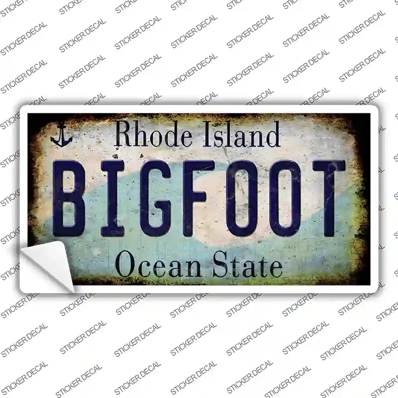 LP-14025s-XL Bigfoot Rhode Island Novelty Sticker Decal - Extra Large