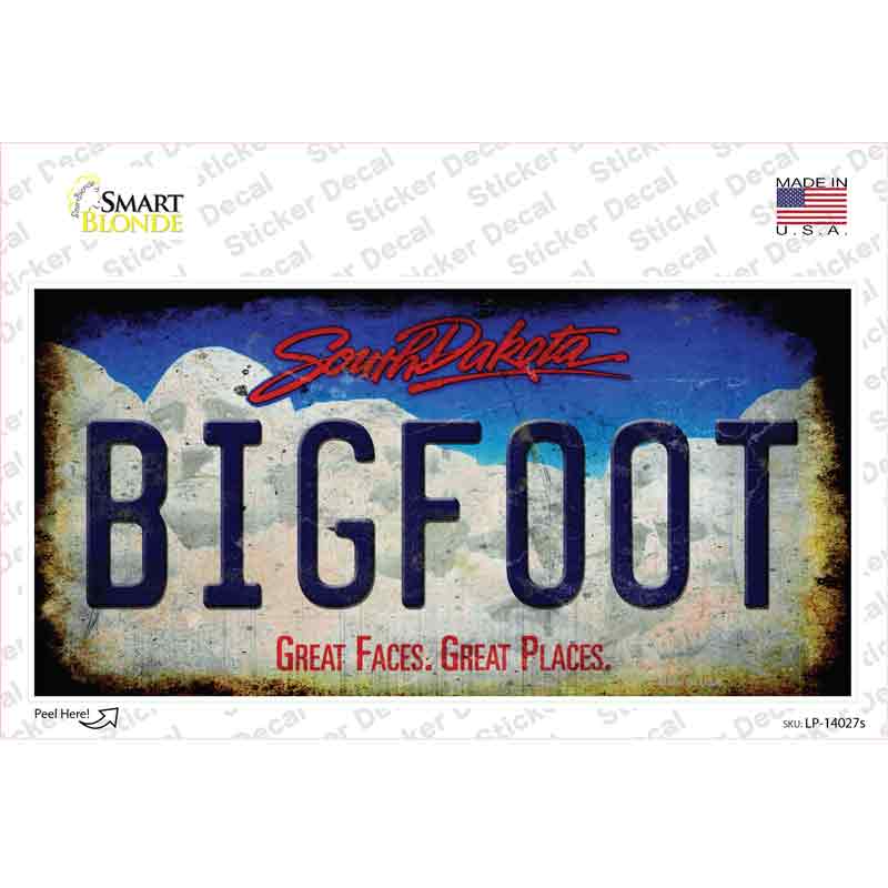 LP-14027s-M Bigfoot South Dakota Novelty Sticker Decal - Medium