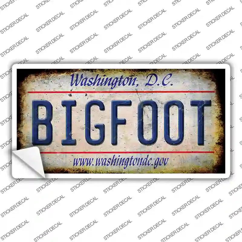 LP-14034s-S Bigfoot Washington DC Novelty Sticker Decal - Small